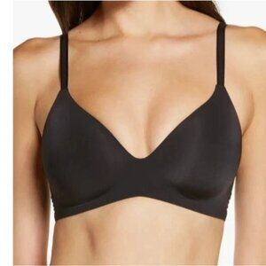 NWT Le Mystere Second Skin Wireless Black Comfort Bra Size 34D